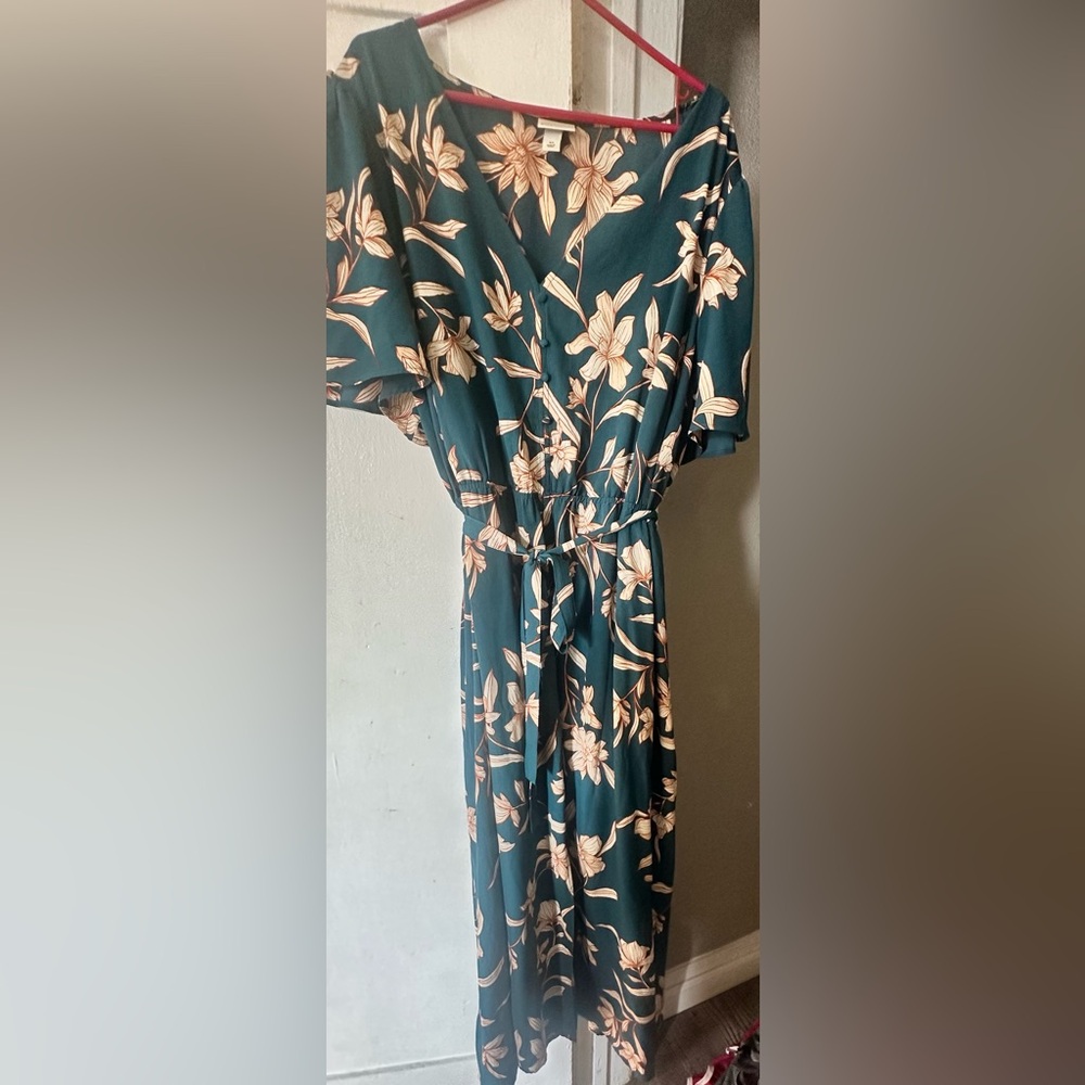 Floral Teal Dress